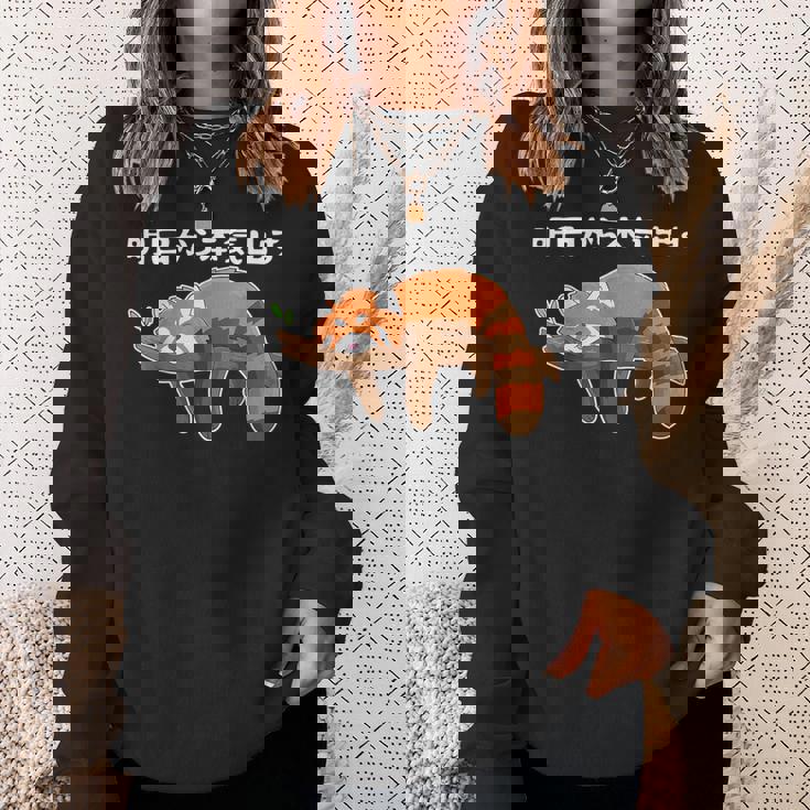 明日からの怠け者のレッサーパンダの面白い スウェットシャツ 彼女への贈り物