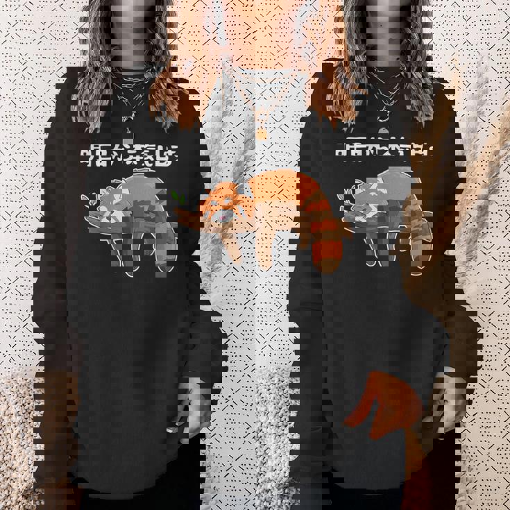 明日から怠惰なレッサーパンダ面白い スウェットシャツ 彼女への贈り物