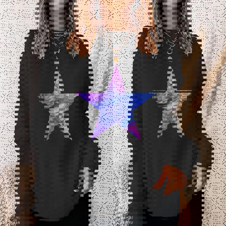 星 ピンク ブルー パープル スウェットシャツ 彼女への贈り物