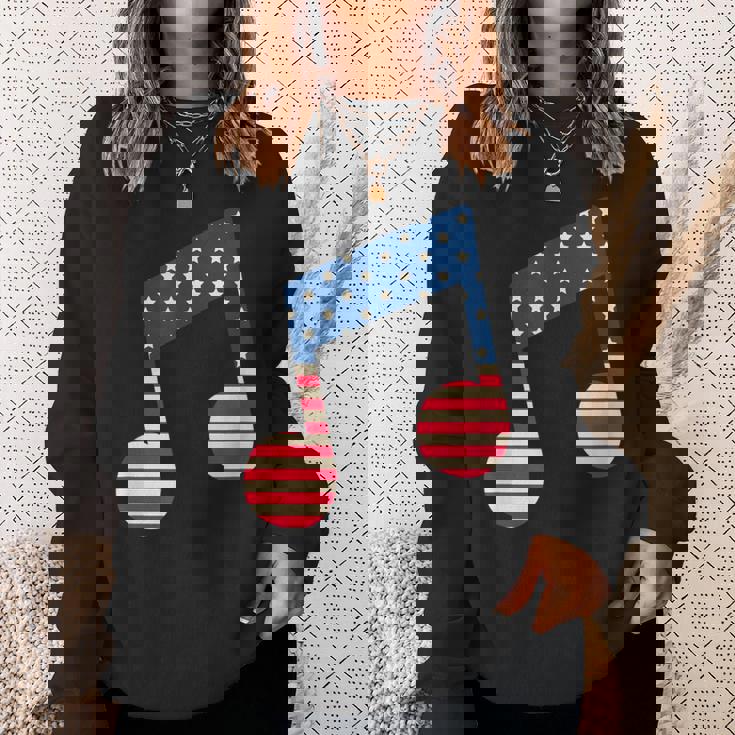 星条旗 アメリカ国旗 音符 スウェットシャツ 彼女への贈り物