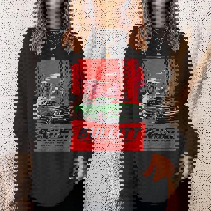 映画 ブリット マッスルカー イラスト スウェットシャツ 彼女への贈り物