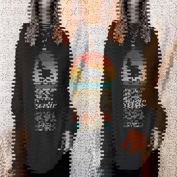 最高のフレンチ・パパ フレンチ・ブルドッグ スウェットシャツ 彼女への贈り物