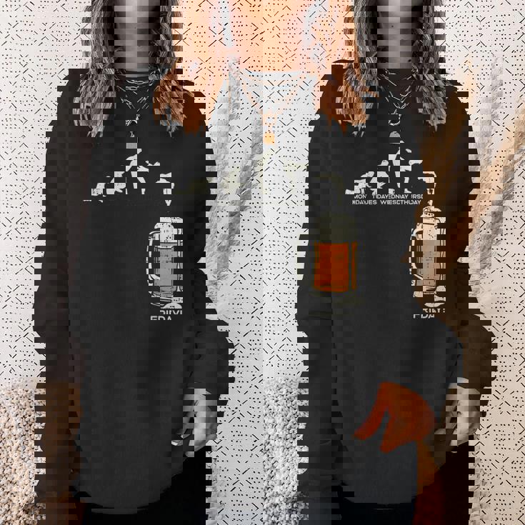 月曜日から金曜日のビールのおかしい仕事の週の飲むチームのギフトへの月曜日 スウェットシャツ 彼女への贈り物