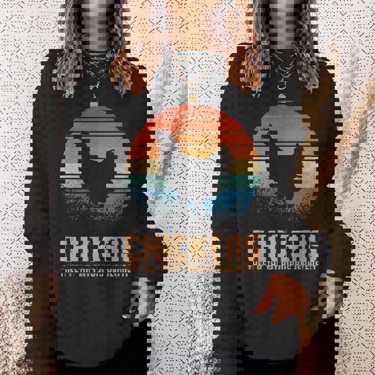 朝ごはんを食べるペット、ニワトリ スウェットシャツ 彼女への贈り物