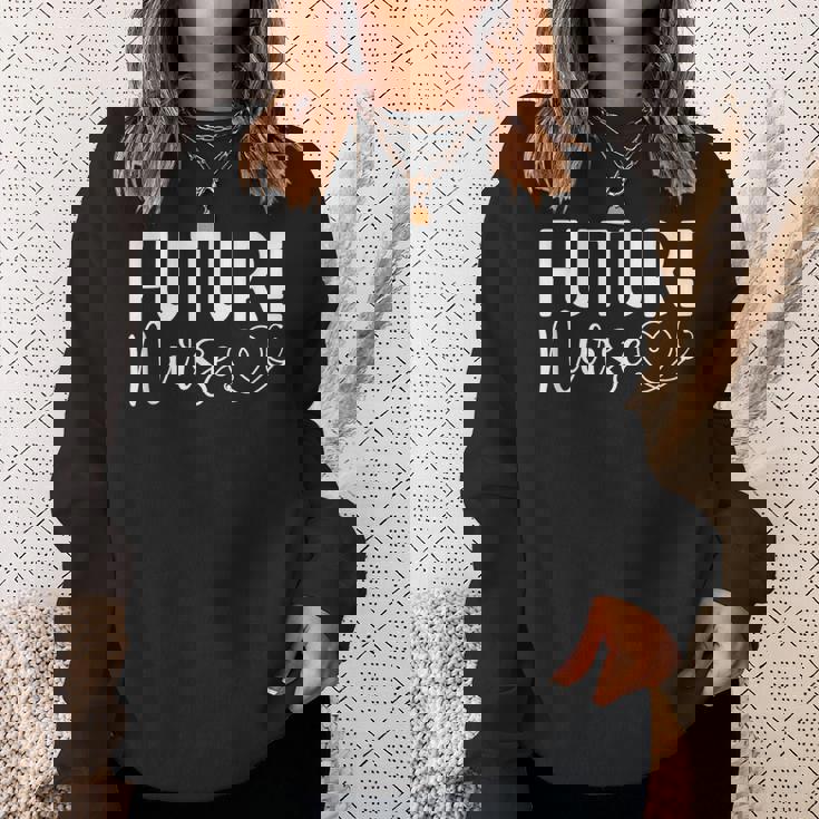 未来看護師 看護学校 大学院生 スウェットシャツ 彼女への贈り物