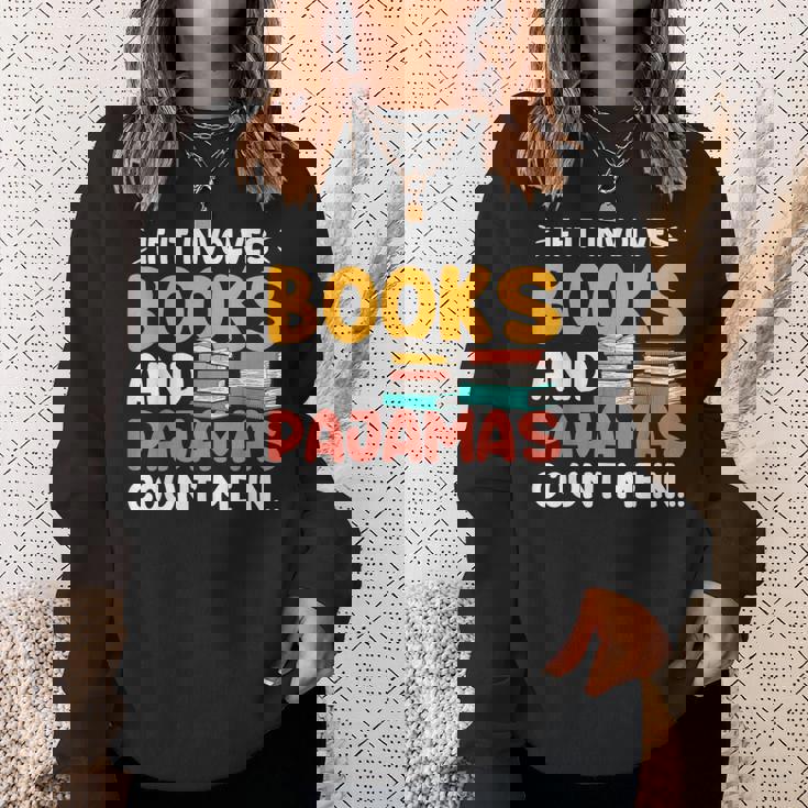 本やパジャマが関係するなら、おもしろい本好きの言葉 スウェットシャツ 彼女への贈り物