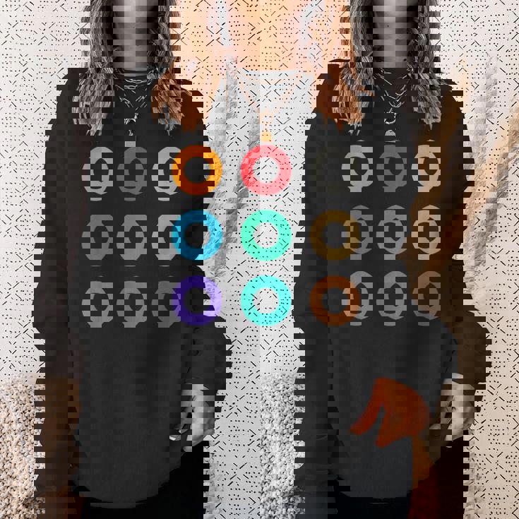 東京の地下鉄 カラー 色 マーク 丸【電車ファン】鉄道【変なtシャツ屋さん】メトロ 面白い ポップ スウェットシャツ 彼女への贈り物