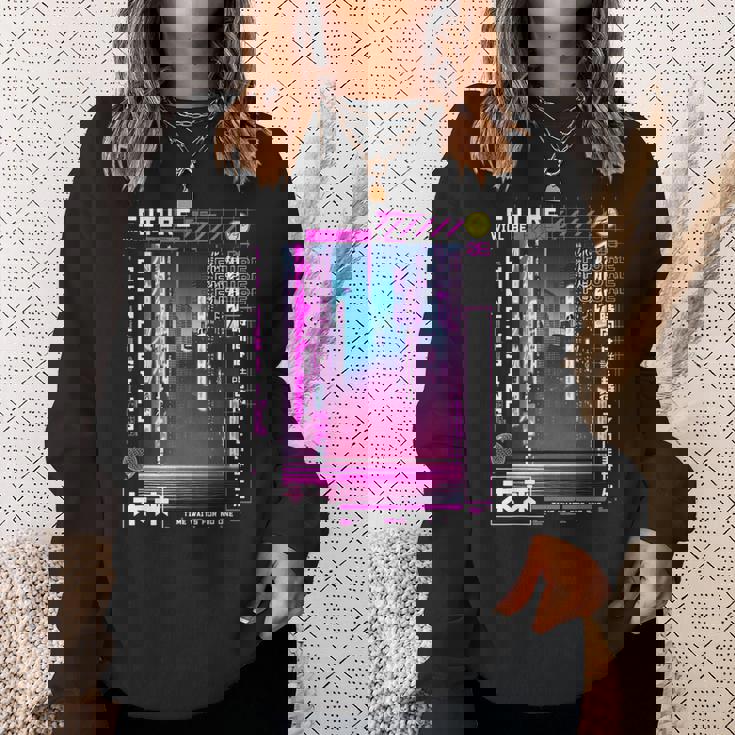 東京サイバーパンク ヴェイパーウェーブ 日本のレトロな雰囲気の美学 スウェットシャツ 彼女への贈り物