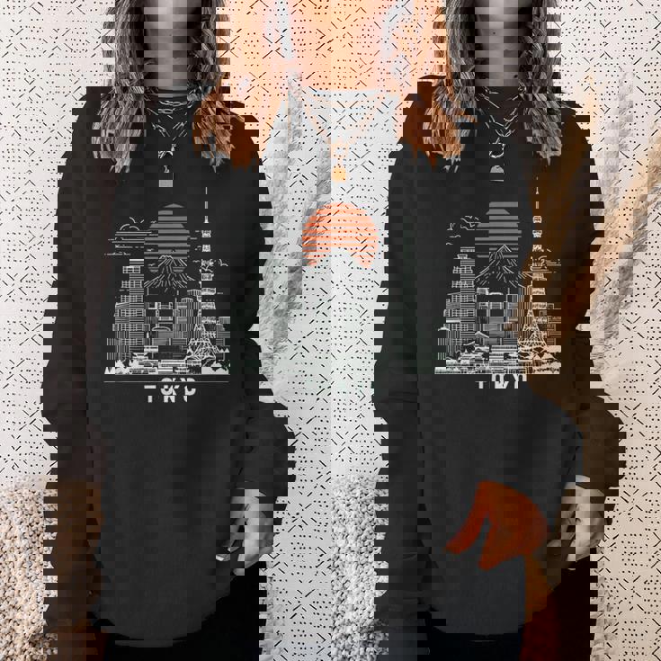 東京スカイライン 日本 富士山 ランドマーク 東京タワー お土産 スウェットシャツ 彼女への贈り物