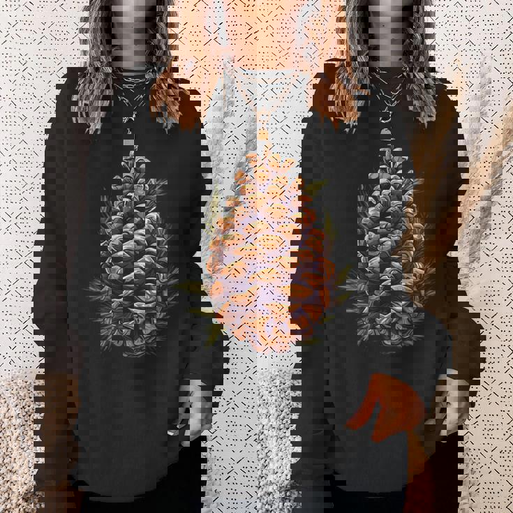 松ぼっくり好きのための涼しい秋の季節 スウェットシャツ 彼女への贈り物