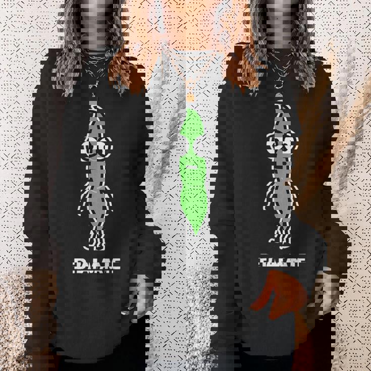 枝豆 えだまめ 顔 イラスト かわいい おもしろ 面白い 簡単 シンプル ゆるい 野菜 スウェットシャツ 彼女への贈り物