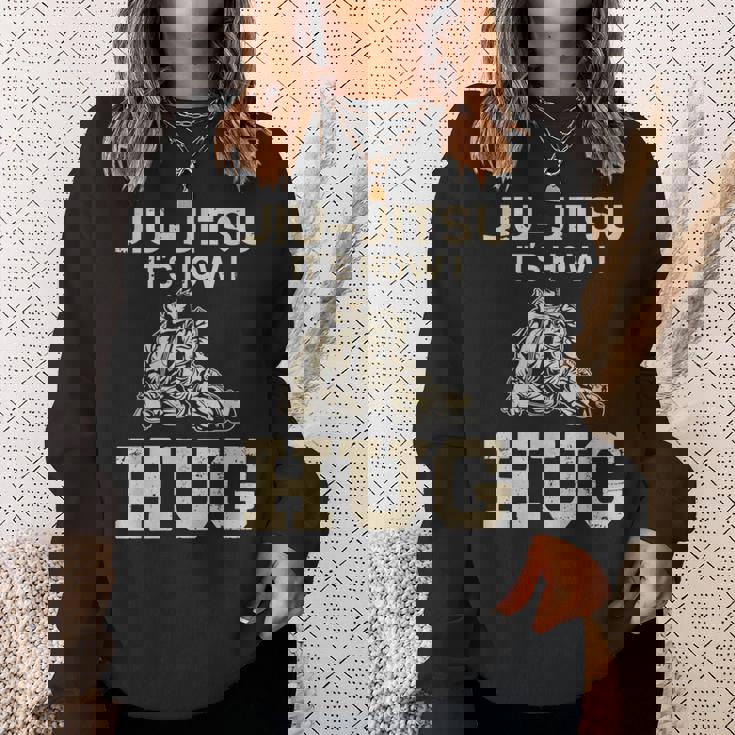 柔術ファイター Its How I Hug スウェットシャツ 彼女への贈り物