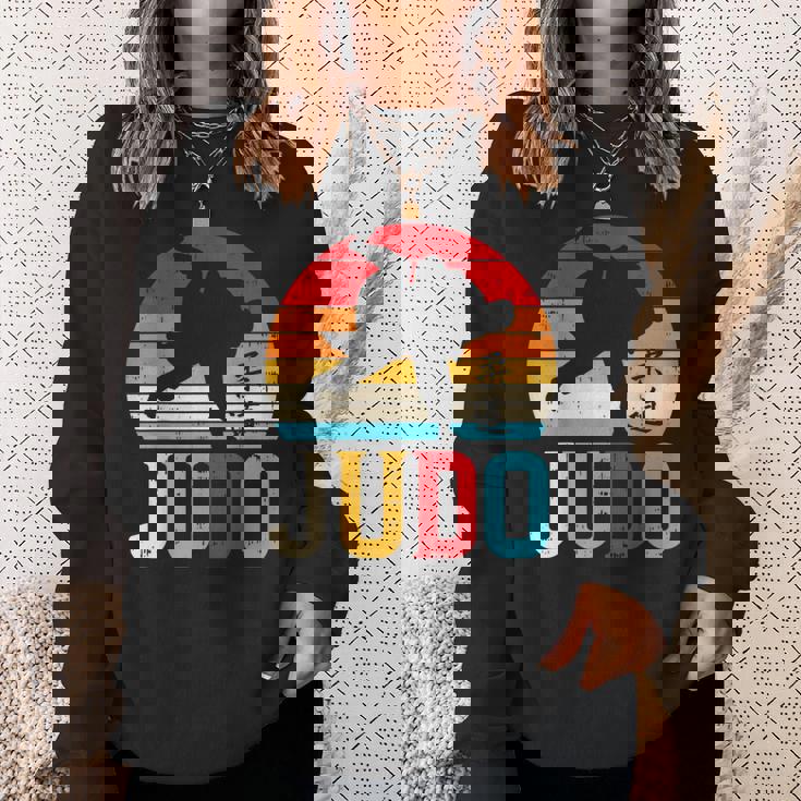 柔道投げ レトロ 日本の格闘技 柔道家 ファイター ギフト スウェットシャツ 彼女への贈り物