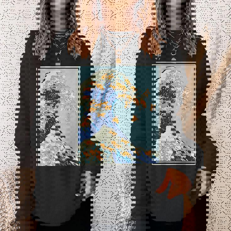 柴犬 大波 日本 神奈川 北斎 犬 動物 スウェットシャツ 彼女への贈り物