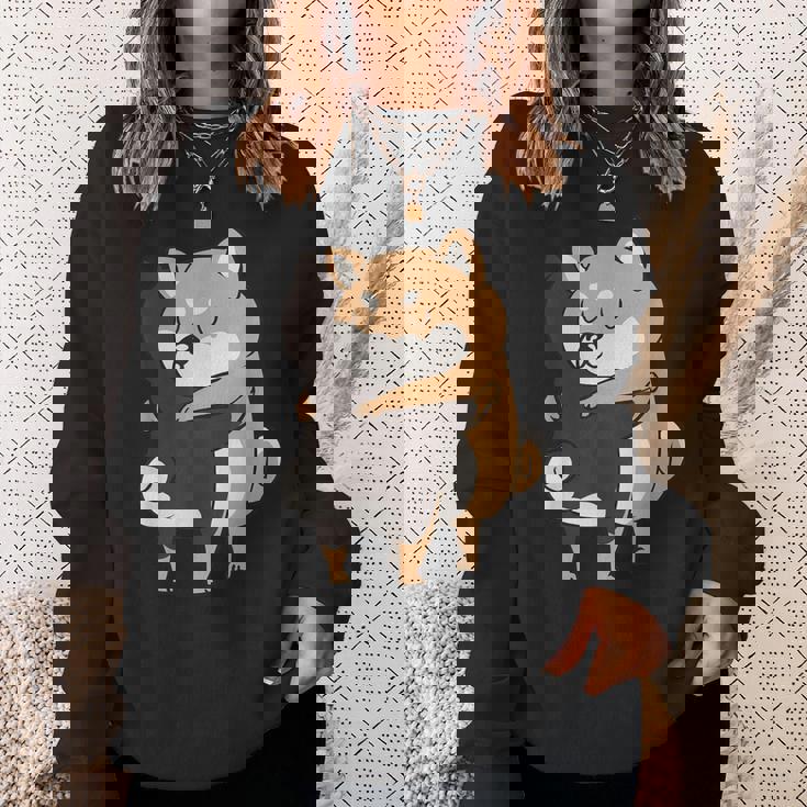 柴犬ハグ スウェットシャツ 彼女への贈り物