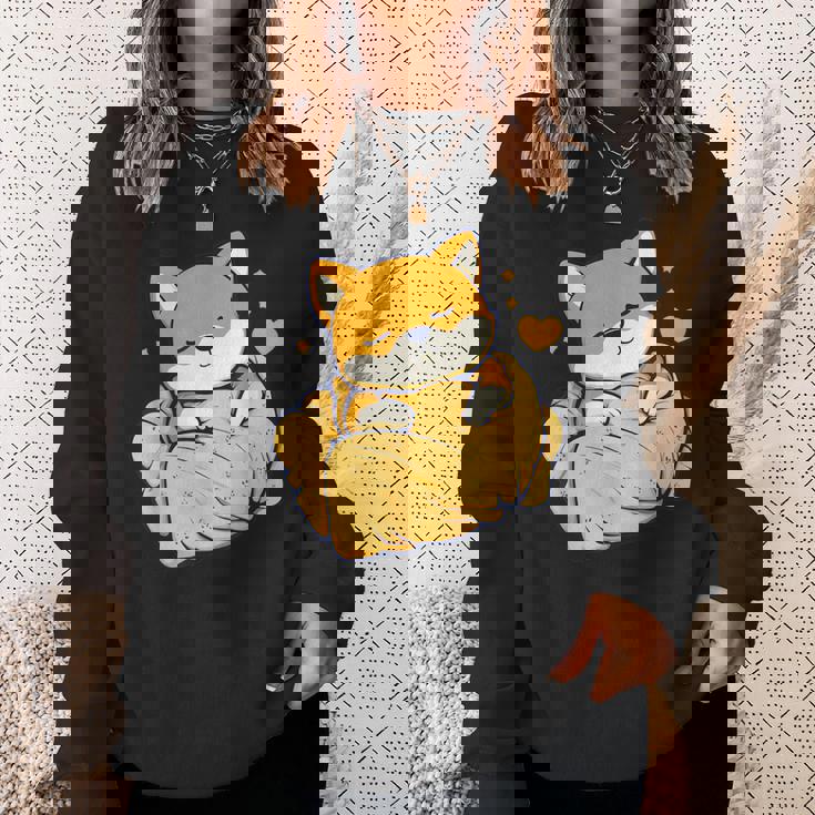 柴犬寝パジャマナイトタイムかわいいグラフィックネグリジェ スウェットシャツ 彼女への贈り物