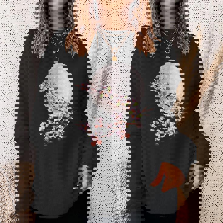 桜 花 満月 さくら 日本文化 スウェットシャツ 彼女への贈り物