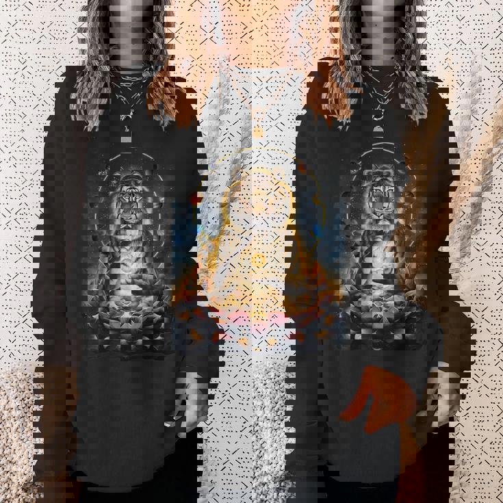 極楽浄土 天国 蓮の花 宇宙 虎 トラ スウェットシャツ 彼女への贈り物