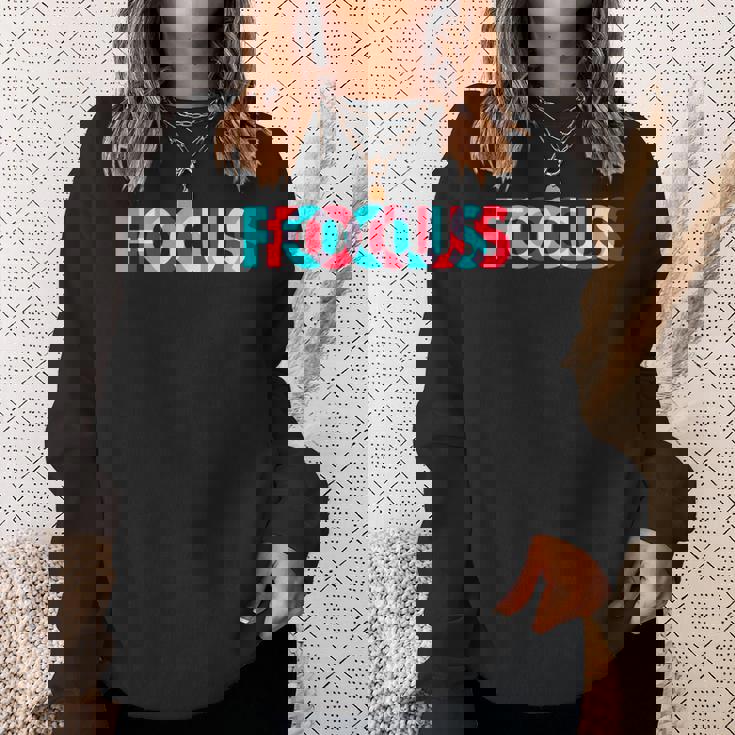 楽しいフォーカスデザイン 錯覚トリッピー スウェットシャツ 彼女への贈り物