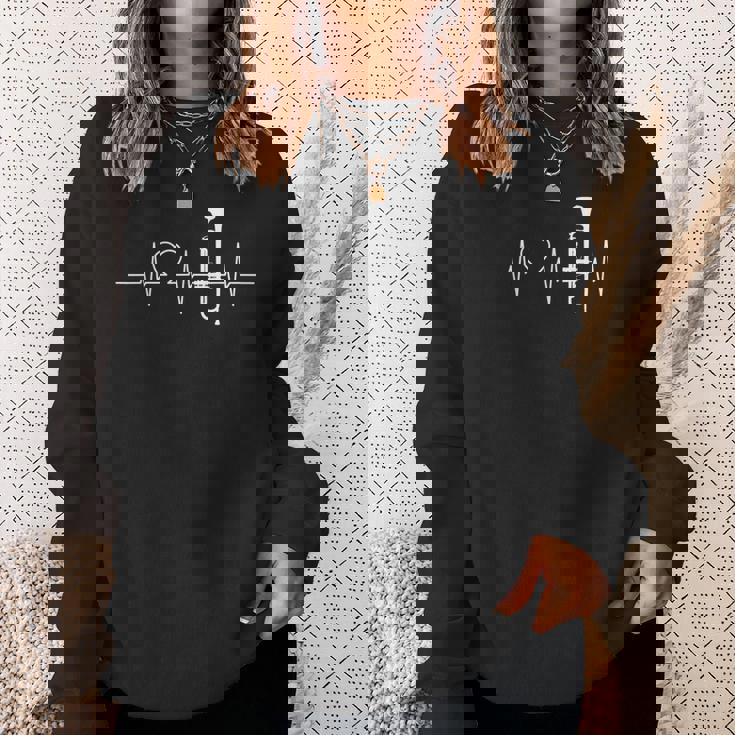 楽器 ミュージックプレーヤー トランペット 抽象トランペット スウェットシャツ 彼女への贈り物