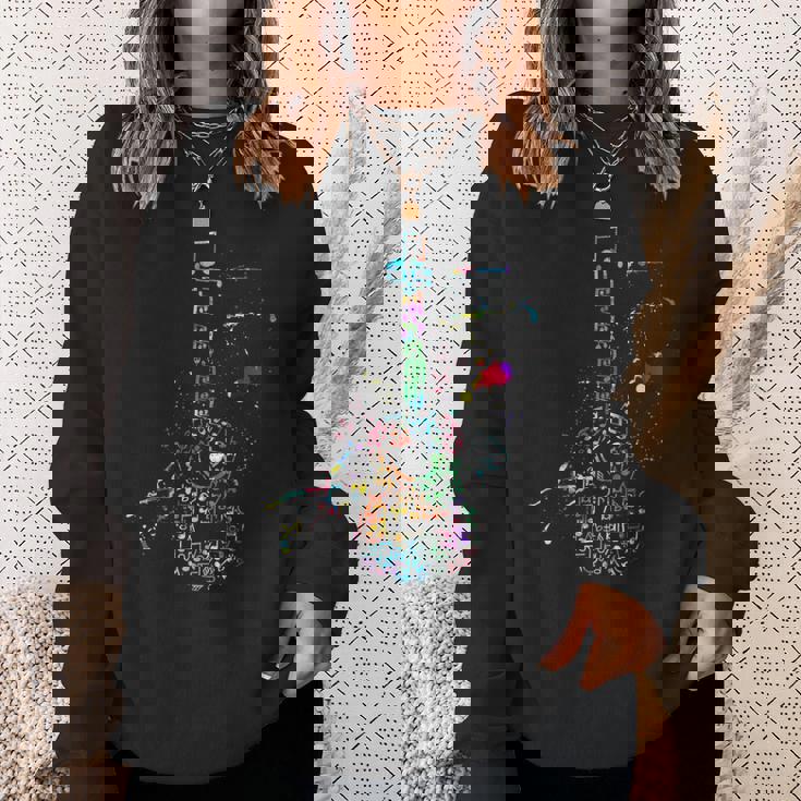 楽譜付きアコースティックギター、ギタリスト スウェットシャツ 彼女への贈り物