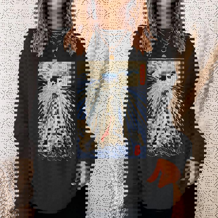 歌川国芳作 塔ノ沢の滝の下の初花 スウェットシャツ 彼女への贈り物