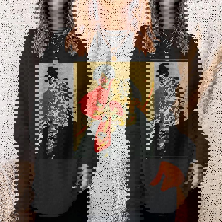 歌舞伎 俳優 日本劇出演者 四世片岡市蔵 上使の弁慶 役者絵 スウェットシャツ 彼女への贈り物