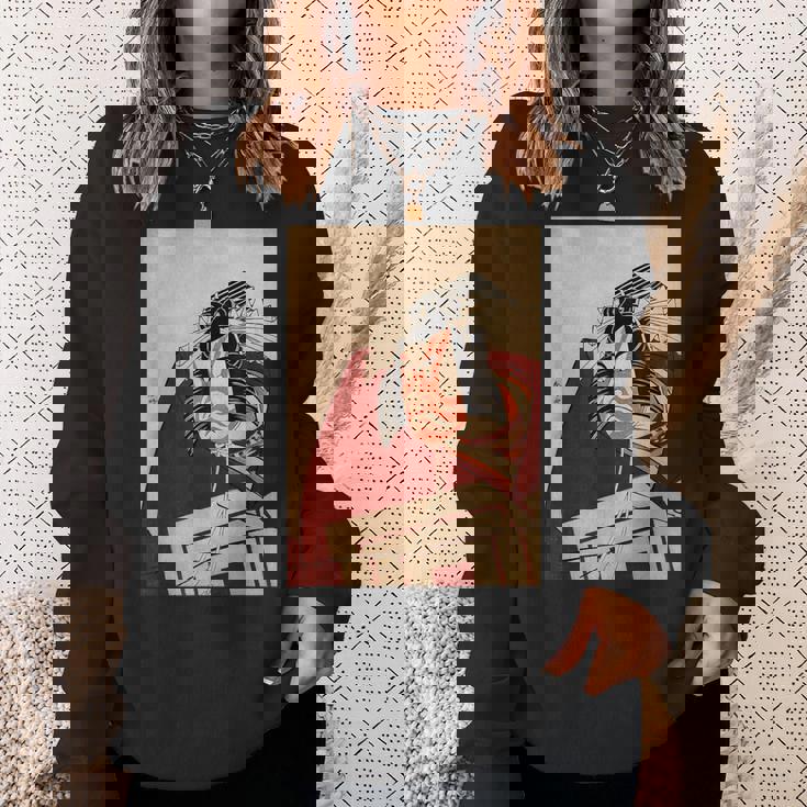 歌舞伎 役者 市川 團十郎 暫 しばらく勝川 春好江戸時代 役者絵 スウェットシャツ 彼女への贈り物