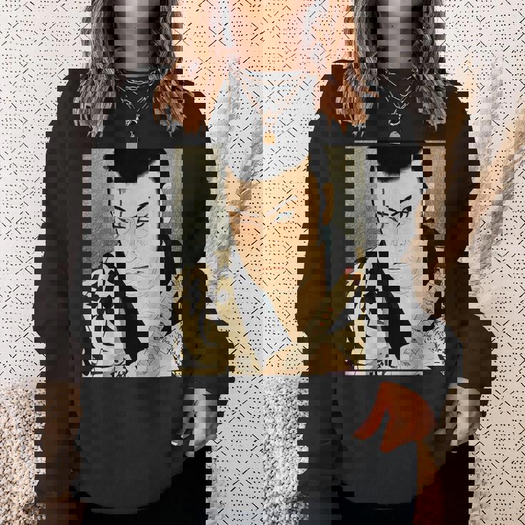 歌舞伎 演劇 俳優 サムライ 俊泉 日本のビンテージアート スウェットシャツ 彼女への贈り物