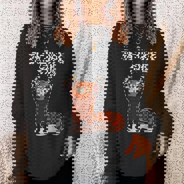 死ぬこと以外はかすり傷 レッサーパンダ 面白い 文字入り メンズ おもしろ 服 オリジナル おもしろグッズ 文字 スウェットシャツ 彼女への贈り物