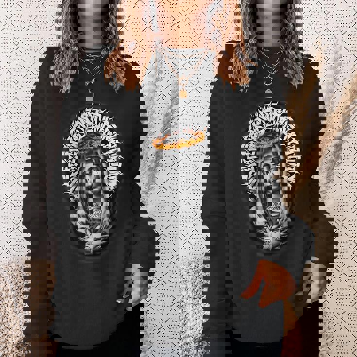 母マリア タトゥー Blessed Pray ゴシック スウェットシャツ 彼女への贈り物