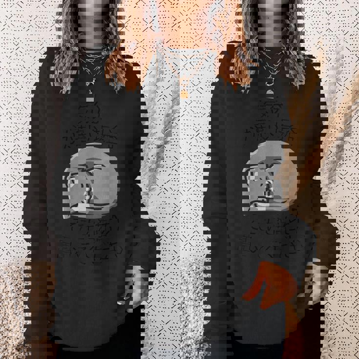 気分が悪い時ここに猫を置いてください 猫のデザイン スウェットシャツ 彼女への贈り物