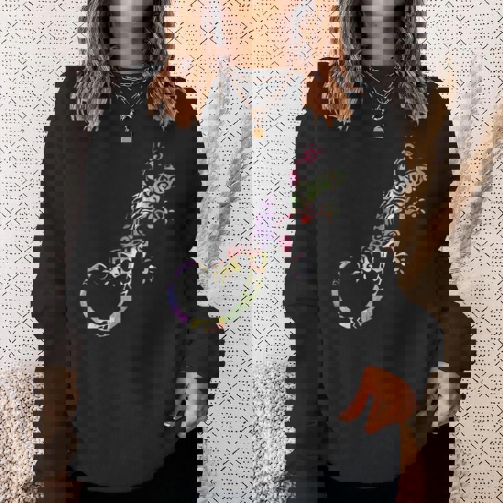 水彩絵の具トカゲ動物爬虫類恋人ヤモリ スウェットシャツ 彼女への贈り物