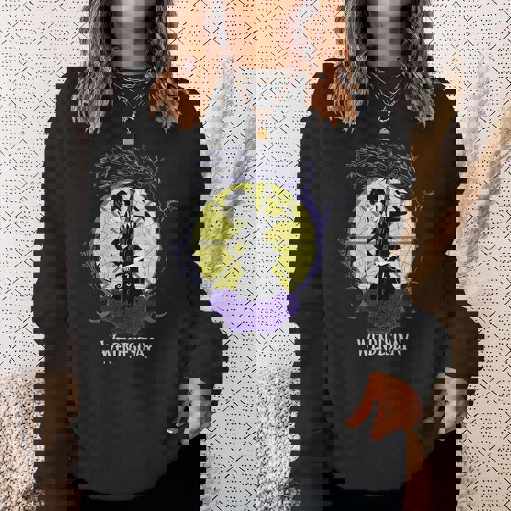 水曜シリーズ 水曜 ガラス窓付きチェロ演奏 スウェットシャツ 彼女への贈り物