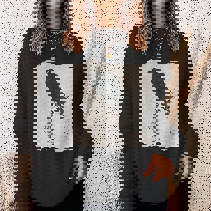 河鍋暁斎のカラス 浮世絵 日本画 日本文化 烏 スウェットシャツ 彼女への贈り物