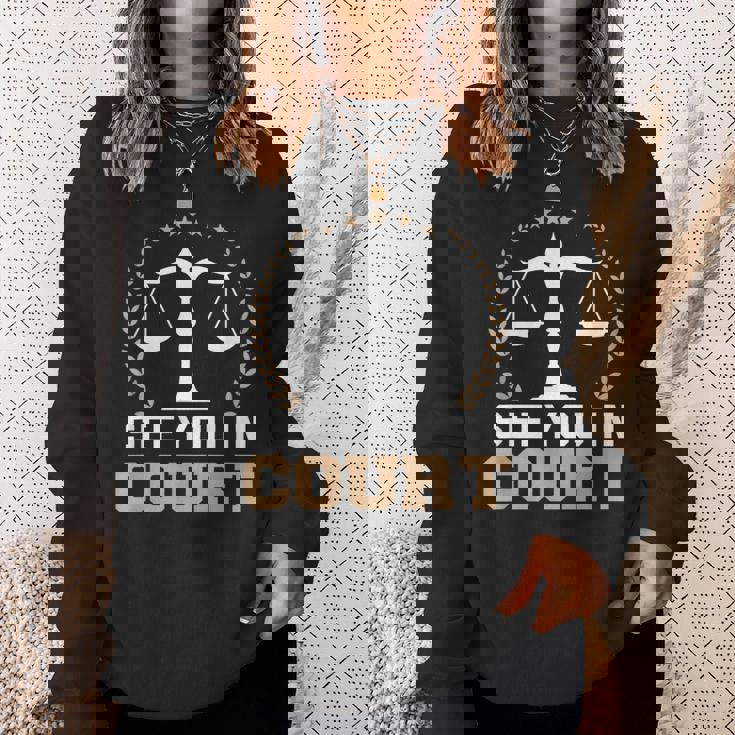 法廷で会おう 弁護士ミーム 未来の弁護士 引退した弁護士 スウェットシャツ 彼女への贈り物