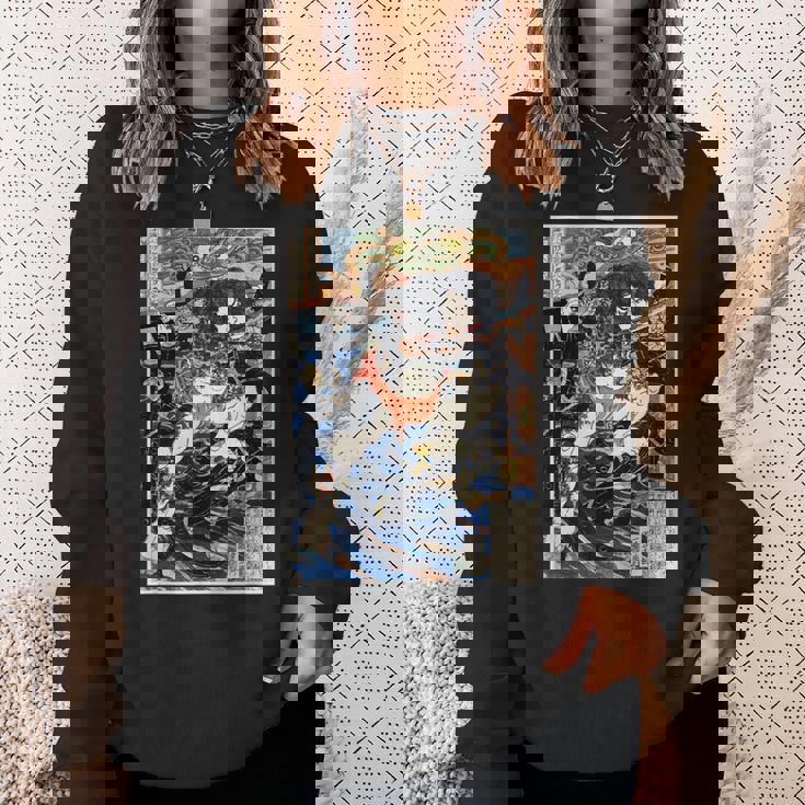 浮世絵 面白tシャツ 日本画 歌川国芳 名作 アート 絵画 メンズ レディース 面白い 服 美術 おもしろ スウェットシャツ 彼女への贈り物