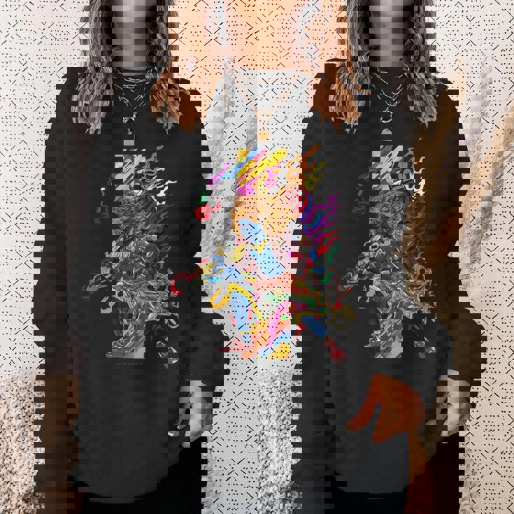 浮世絵シリーズ 踊る不動明王 スウェットシャツ 彼女への贈り物