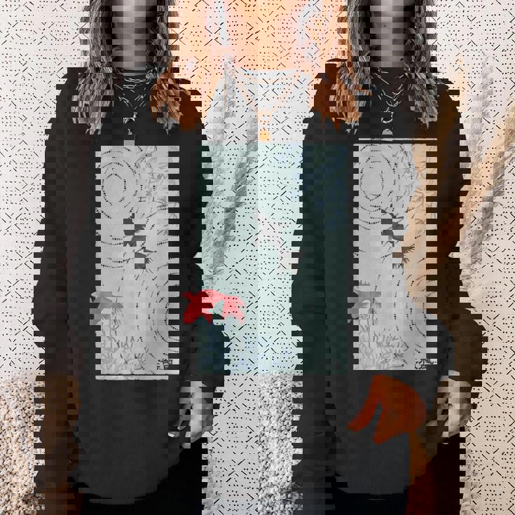 涼風2－いつかの雨上がり－ 金魚 波紋 夏 風 納涼 シック 和風 和柄 シンプル レトロ メンズ レディース キッズ スウェットシャツ 彼女への贈り物