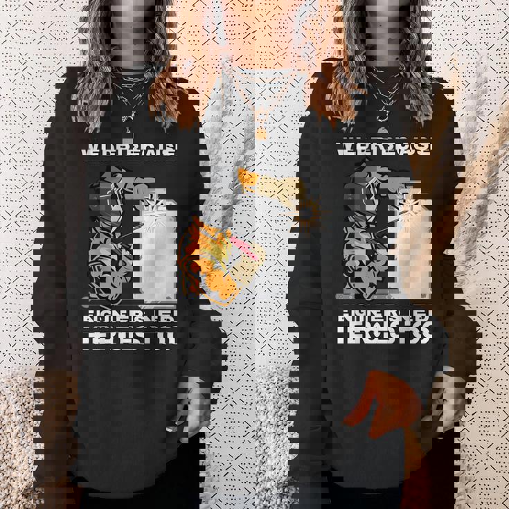 溶接工エンジニアにはヒーローが必要だから 面白すぎる溶接 スウェットシャツ 彼女への贈り物