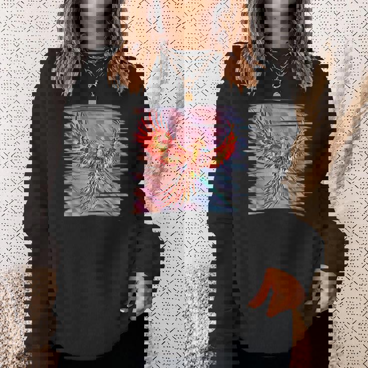 灰からのフェニックス 不死鳥 フェニックス 鳳凰 神話上の生き物 火 バード スウェットシャツ 彼女への贈り物