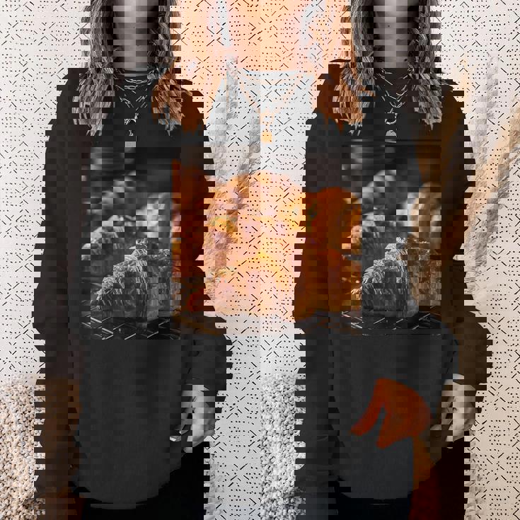 焼きたてのクロワッサン スウェットシャツ 彼女への贈り物