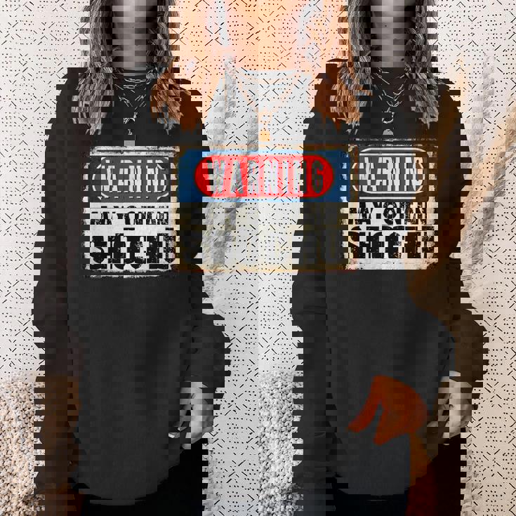 焼酎日本酒面白い警告サインが含まれている可能性があります スウェットシャツ 彼女への贈り物