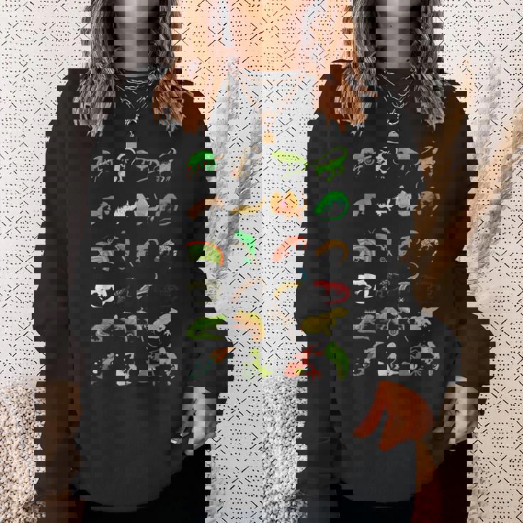 爬虫類 種別 かわいい ヤモリ トカゲ スウェットシャツ 彼女への贈り物