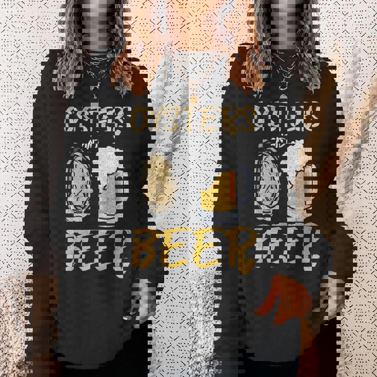 牡蠣とビール スウェットシャツ 彼女への贈り物