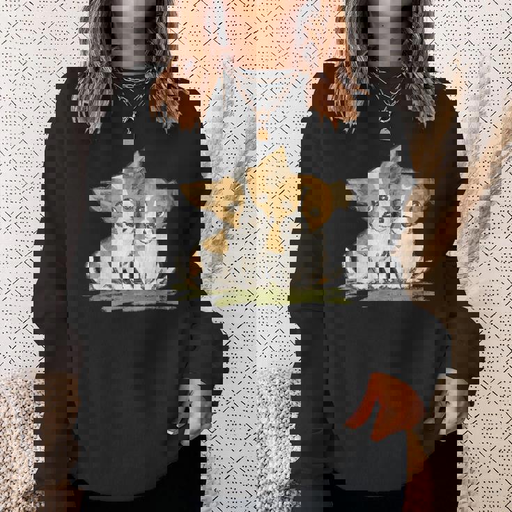 犬 ジャックラッセルテリア いぬ 子犬 ペット かわいい 動物 イラスト スウェットシャツ 彼女への贈り物