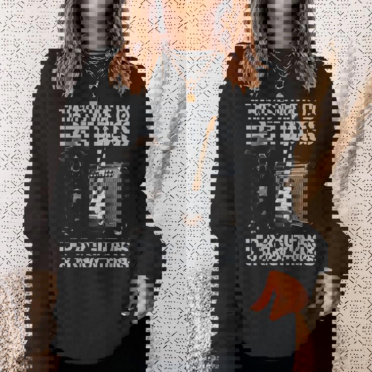 犬好き ギター ミュージシャン ペット 犬 演奏 ギター 面白い スウェットシャツ 彼女への贈り物