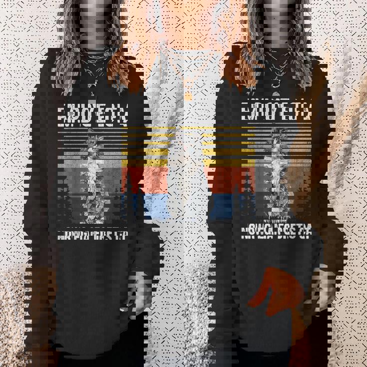 猫 ノルウェージャンフォレストキャットの社員 スウェットシャツ 彼女への贈り物