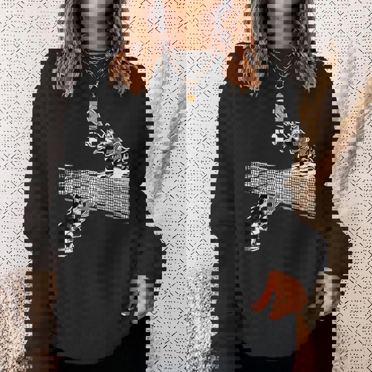 猫 ネコ テニス 面白いtシャツ 文字入り メンズ おもしろ 面白い 服 おもしろグッズ ネタ 浮世絵 スウェットシャツ 彼女への贈り物