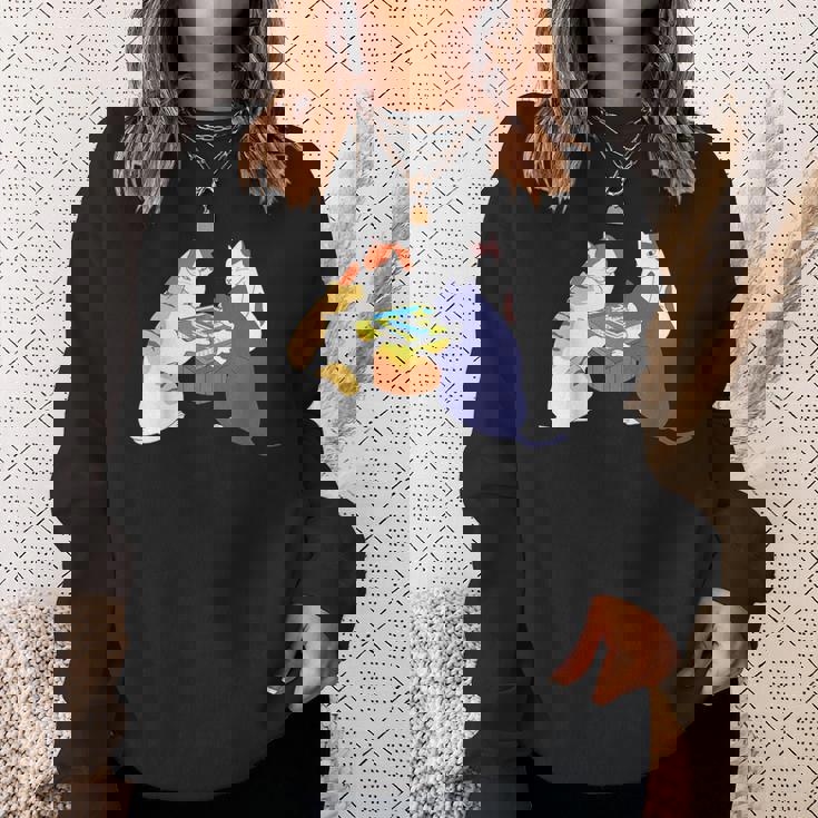 猫 ネコ 麻雀 面白いtシャツ 文字入り メンズ おもしろ 面白い 服 おもしろグッズ ネタ 雀士 スウェットシャツ 彼女への贈り物